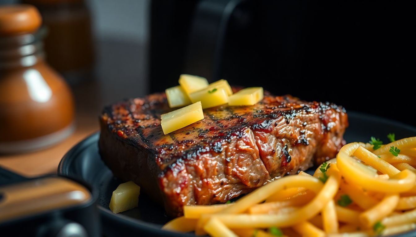 Bife de Contra-filé ao Alho na Air Fryer: Suculência e Sabor em Minutos
