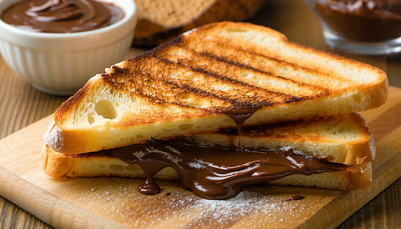 Pão de Forma com Nutella na Air Fryer: Uma Delícia Crocante e Cremosa